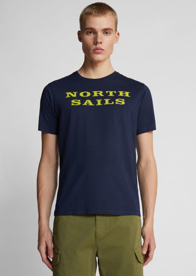 Picture of NORTH SAILS m majica 692793 0802 T-SHIRT WITH LETTERING navy blue