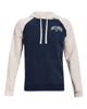 Picture of UNDER ARMOUR m kapucar 1373363-408 RIVAL FLEECE WORDMARK COLORBLOCK HOODIE